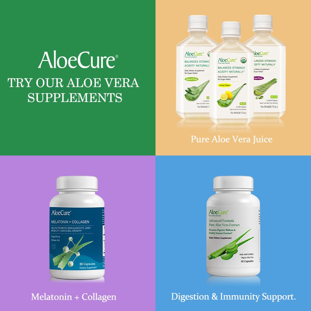 AloeCure VeraFlex Natural Joint Health, 60 Capsules, Clinically Tested Natural Plant-Based Formula to Support Comfort, Mobility and Flexibility - Featuring Organic Aloe Vera, 3-Pack - TrustMedUSA