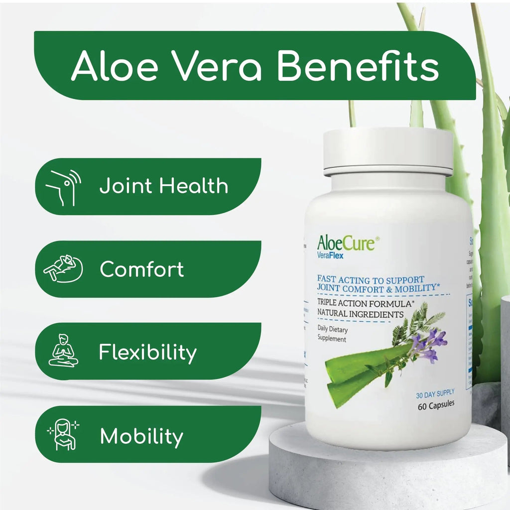 AloeCure VeraFlex Natural Joint Support Supplement with USDA Organic Aloe Vera - TrustMedUSA