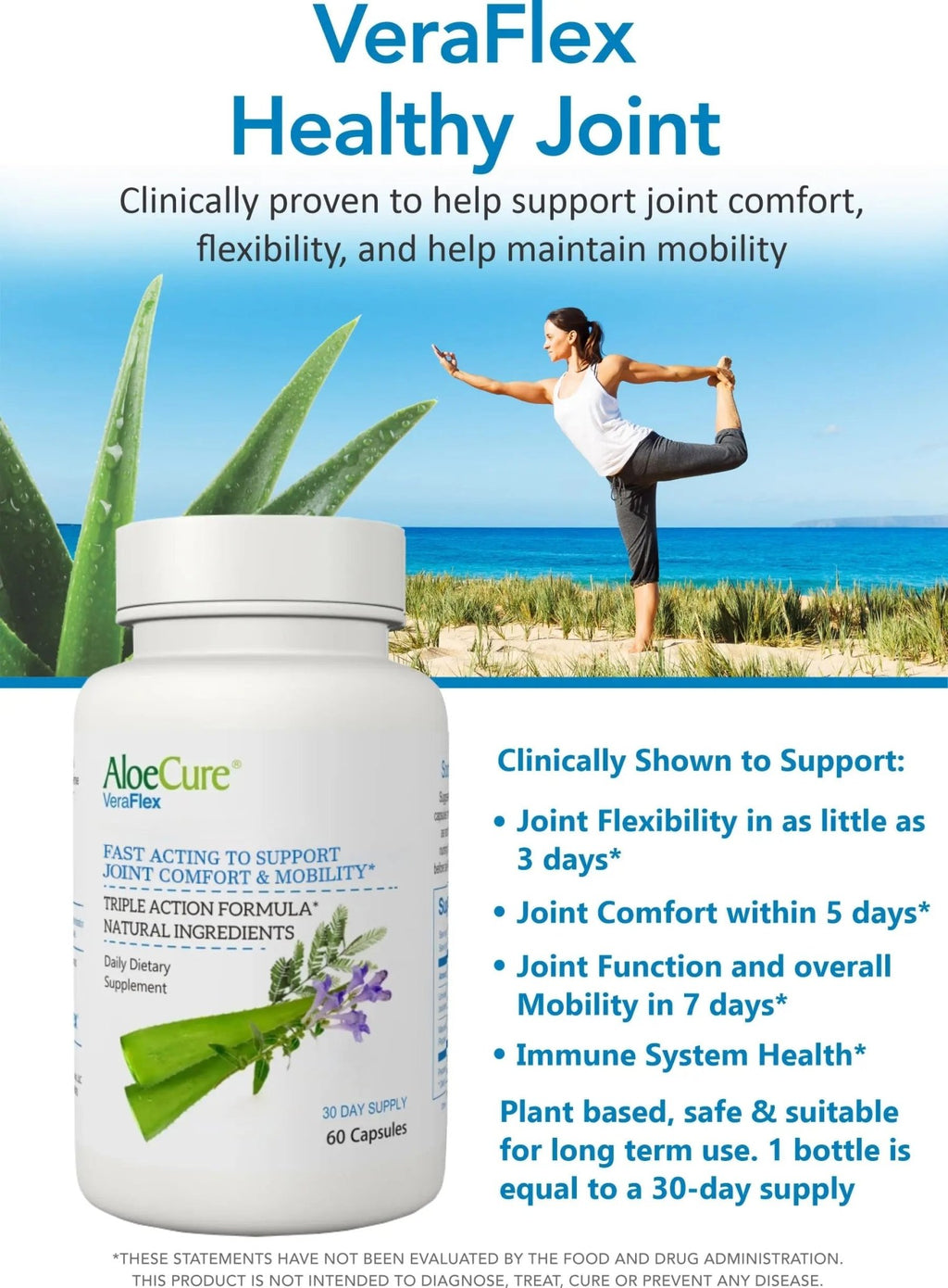 AloeCure VeraFlex Natural Joint Support Supplement with USDA Organic Aloe Vera - TrustMedUSA