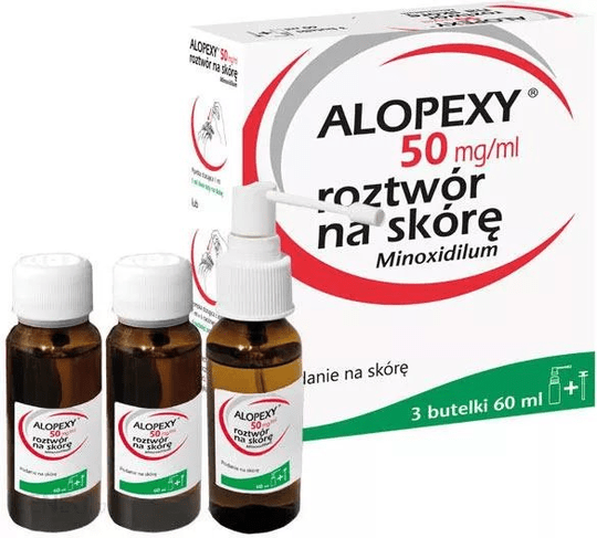 Alopexy 50 mg/ ml solution 3 x 60 ml - Hair Loss Treatment Hair Growth Receding Hairline - TrustMedUSA