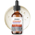 Alozera Vitamin C Facial Serum with Niacinamide & Ferulic Acid, Anti-Aging Serum for Visible Brightening, Glowing & Radiant Skin, Concentrated, Gentle & Effective, Day & Night - Maple Wellness Supplements