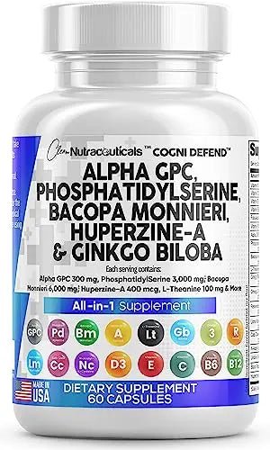 Alpha GPC Choline 300mg Phosphatidylserine 3000mg Bacopa Monnieri - TrustMedUSA