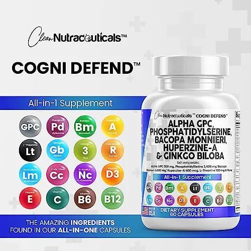 Alpha GPC Choline 300mg Phosphatidylserine 3000mg Bacopa Monnieri - TrustMedUSA