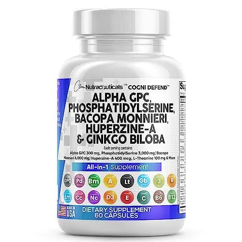 Alpha GPC Choline 300mg Phosphatidylserine 3000mg Bacopa Monnieri - TrustMedUSA