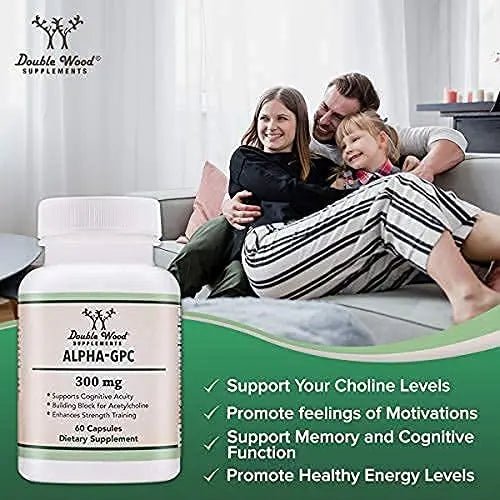 Alpha GPC Choline 600mg Capsules - Brain Support Supplement for Focus, Memory - TrustMedUSA