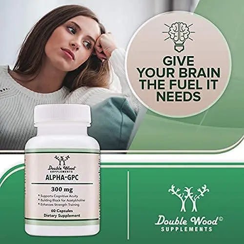Alpha GPC Choline 600mg Capsules - Brain Support Supplement for Focus, Memory - TrustMedUSA