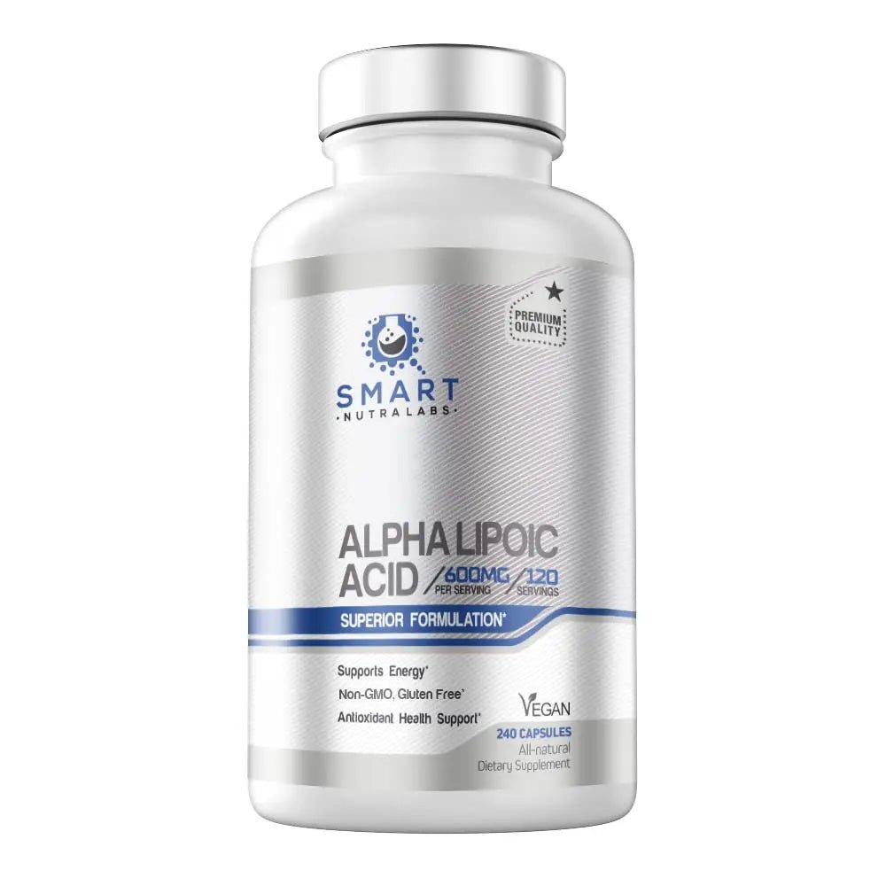 Alpha Lipoic Acid 600mg Per Serving, 240 Vegan Capsules- Gluten Free - TrustMedUSA