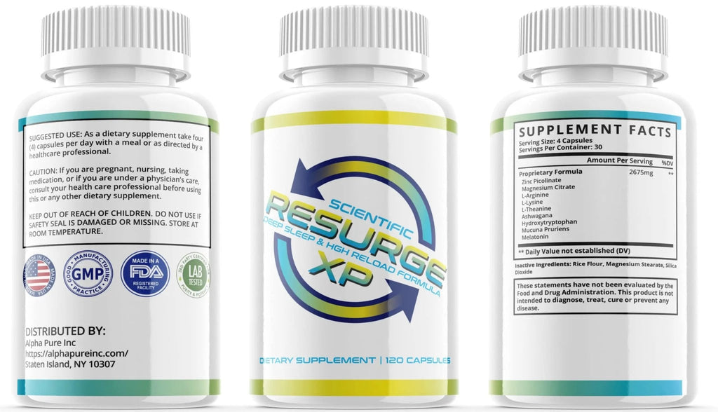 Alpha Pure Scientific Resurge XP Deep Sleep Support Formula 120 Capsules - TrustMedUSA