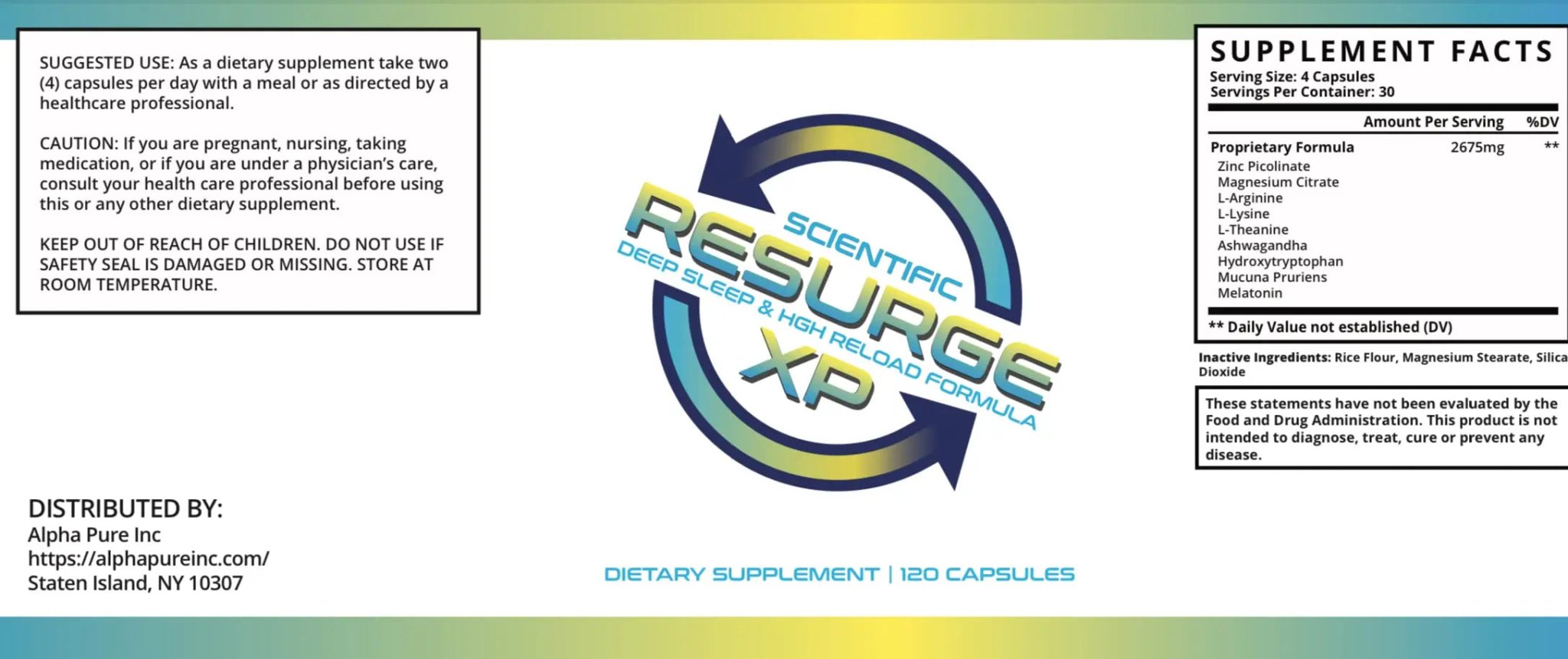 Alpha Pure Scientific Resurge XP Deep Sleep Support Formula 120 Capsules - TrustMedUSA