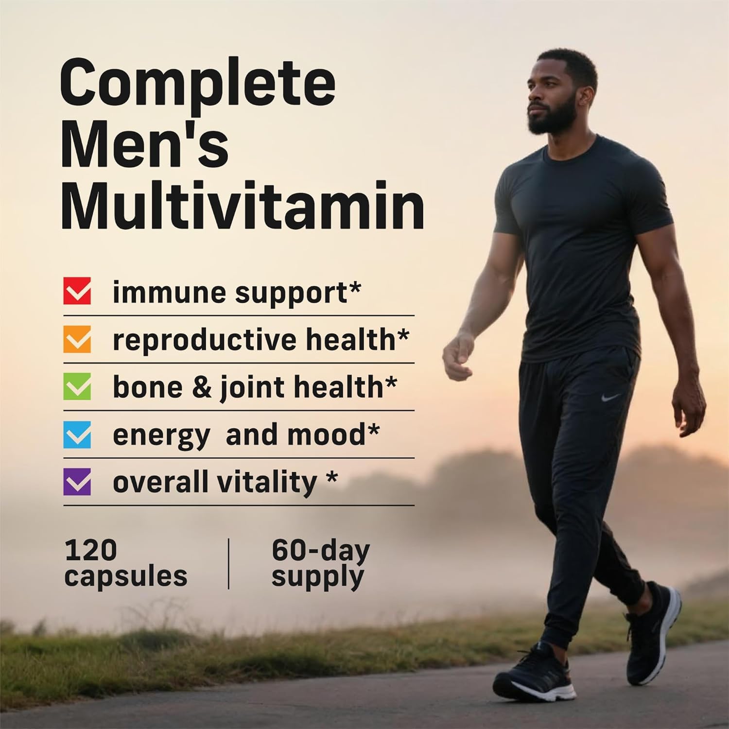 Alpha Tribe Multivitamin for Men with Sea Moss, Black Seed Oil, Ashwagandha, Turmeric, Bladderwrack, Burdock, Vitamin C, Elderberry, Manuka | Daily Vitamins & Minerals Supplement Capsules - 240 Count - TrustMedUSA