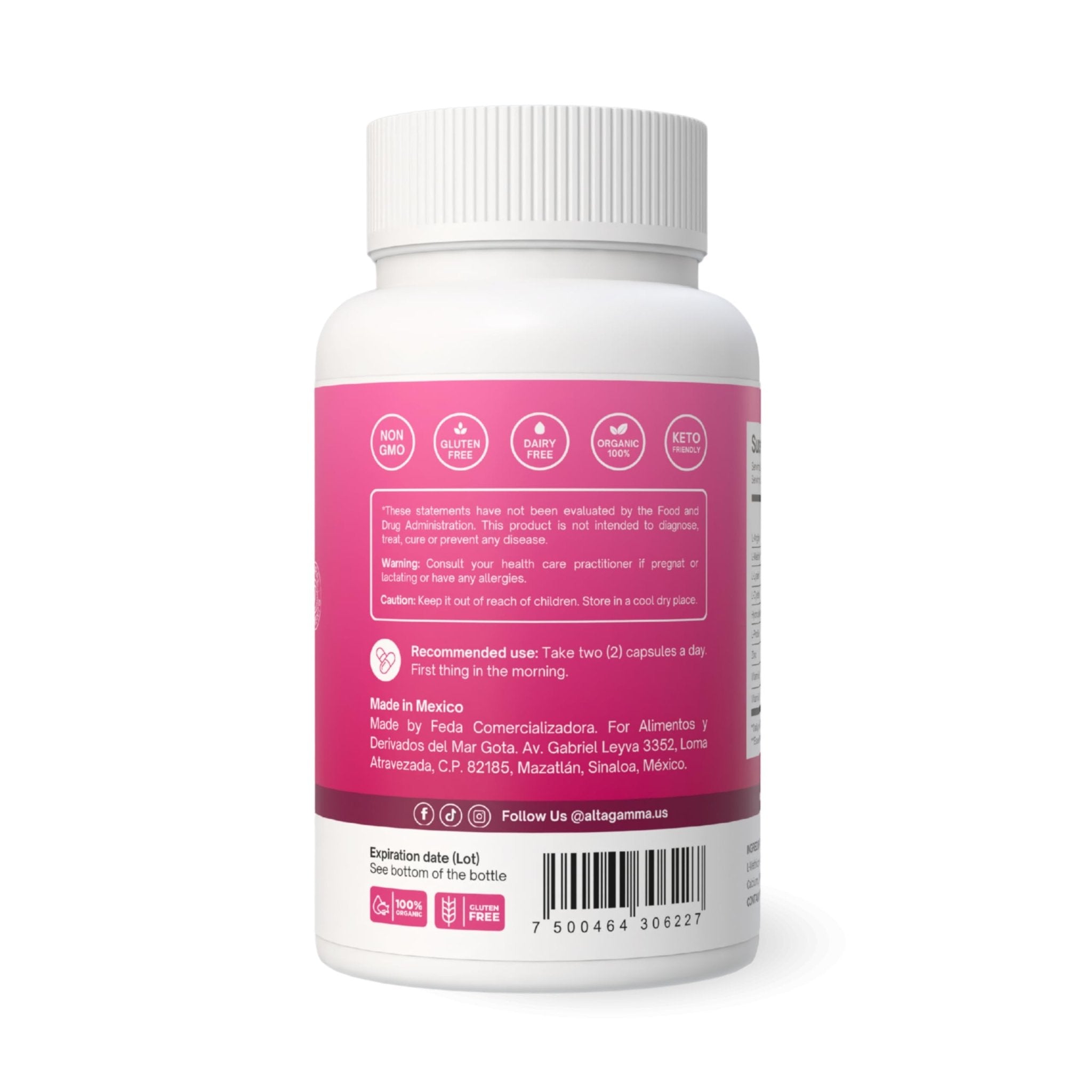 ALTAGAMMA Hair Growth Supplements - Nourishes Thinning, Strengthen Nails & Skin & Combat Hair Loss - Hair Growth Vitamins for Women & Men with Marine Collagen Peptides, 60 Capsules | 30 Day Supply - TrustMedUSA