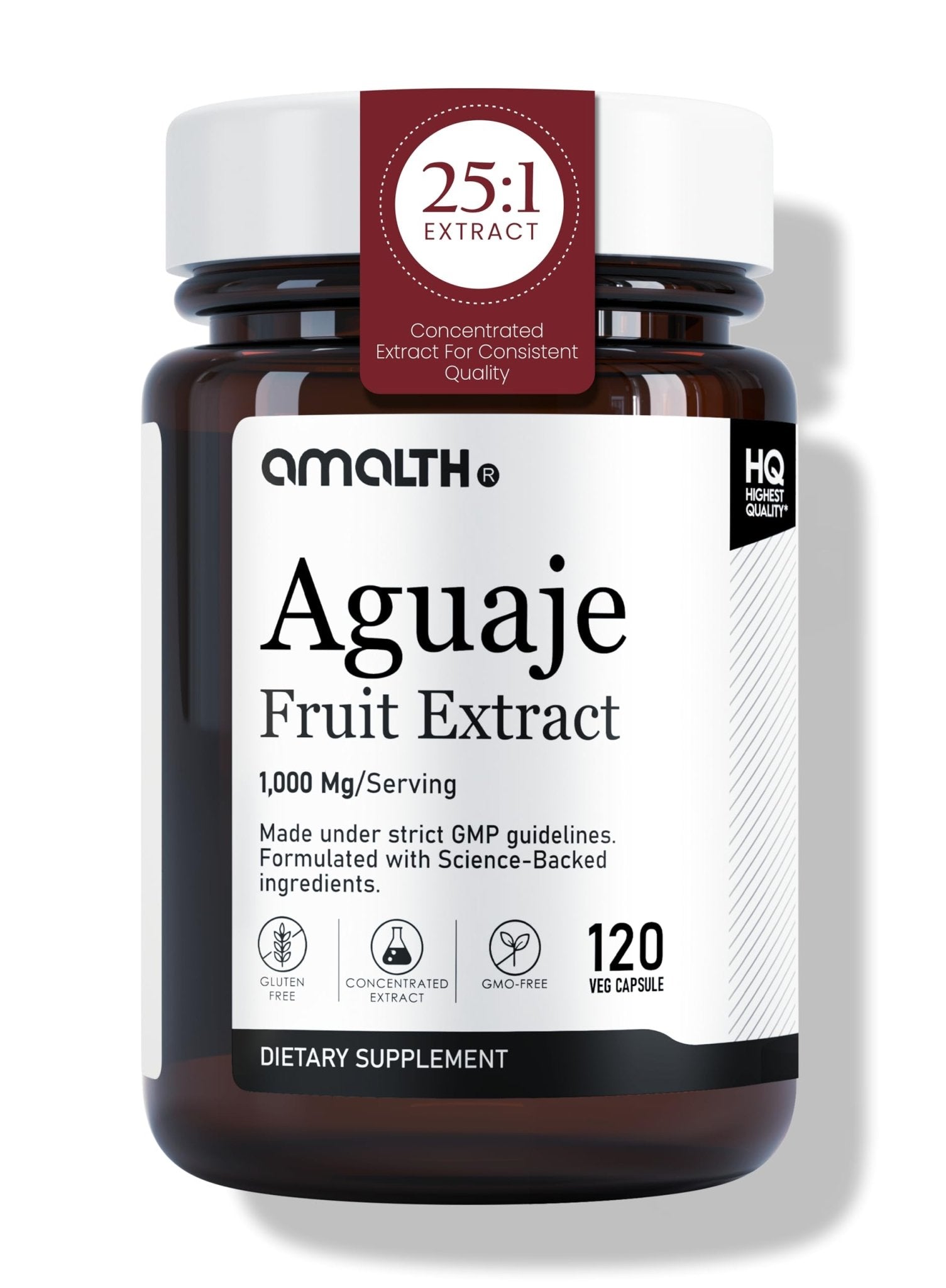 Amalth Aguaje Curves Capsule for Women 1000 mg- Extra Strength from Peru Natural Supplements- 120 Capsules Non- GMO Premium Quality Pills - TrustMedUSA