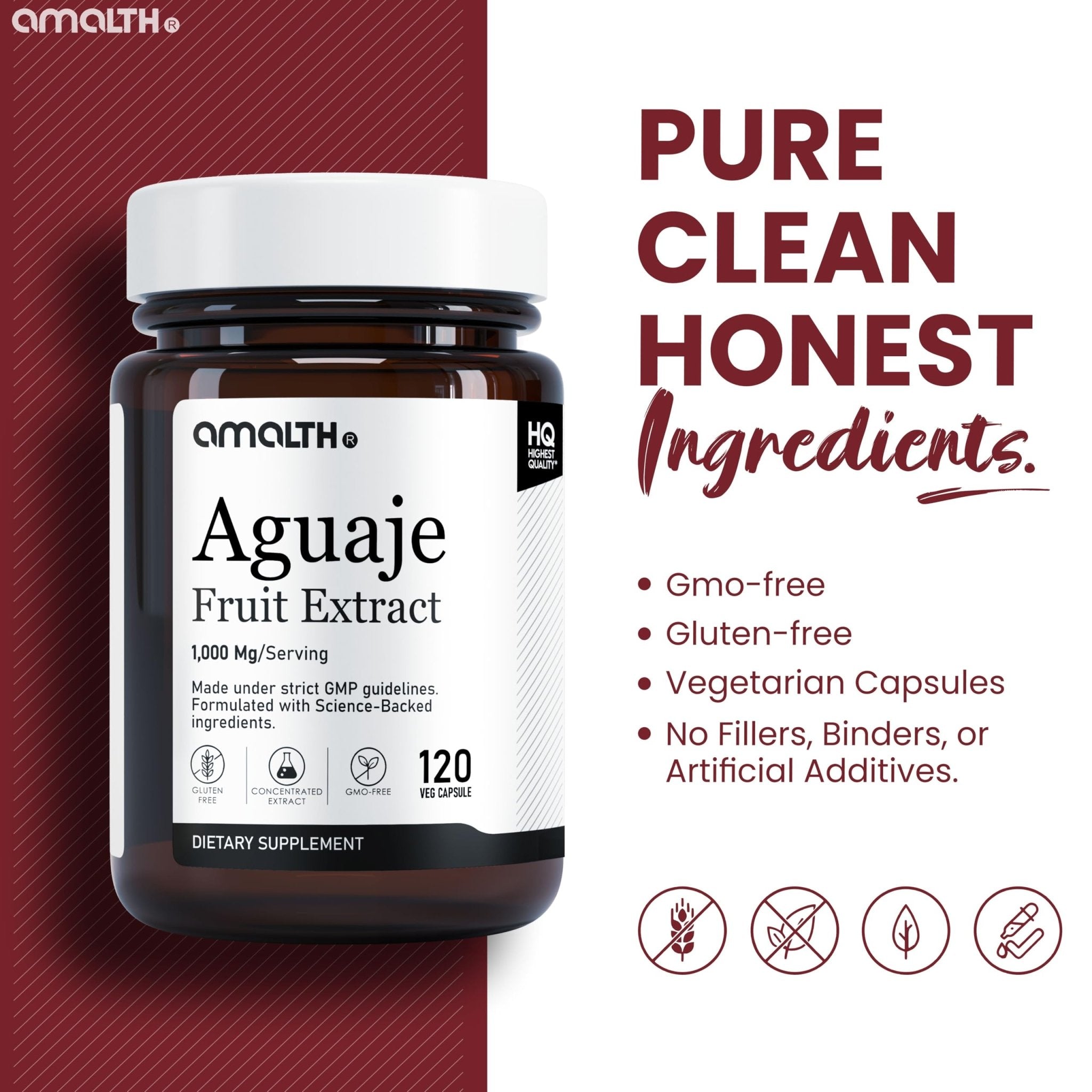 Amalth Aguaje Curves Capsule for Women 1000 mg- Extra Strength from Peru Natural Supplements- 120 Capsules Non- GMO Premium Quality Pills - TrustMedUSA