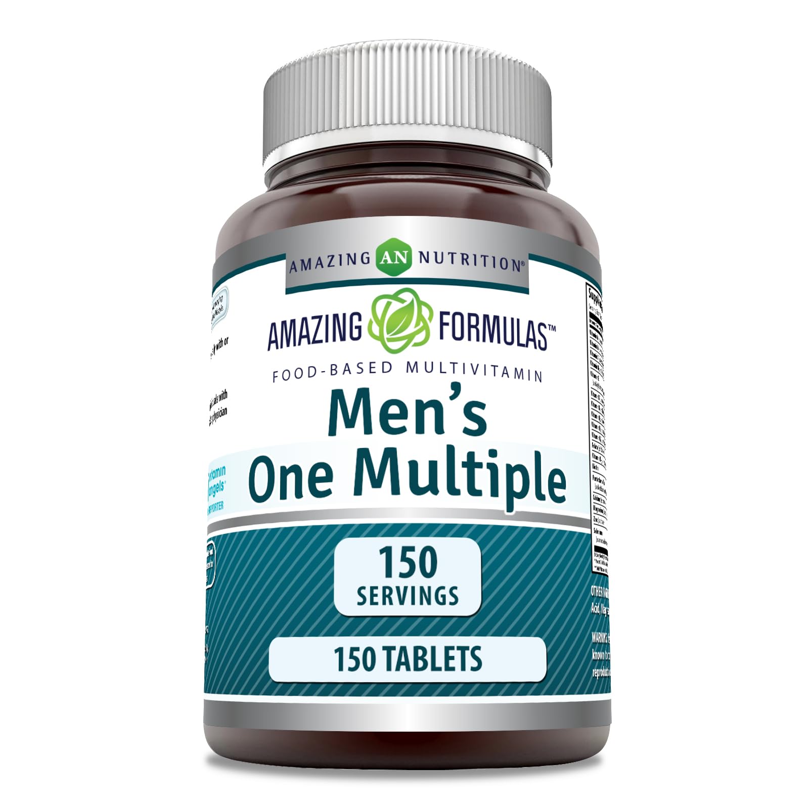 Amazing Formulas Men's One Multivitamin Supplement | Food Based | 150 Tablets | Perfect Blend of Vitamins, Minerals & Probiotics | Non-GMO | Gluten-Free | Made in USA - TrustMedUSA
