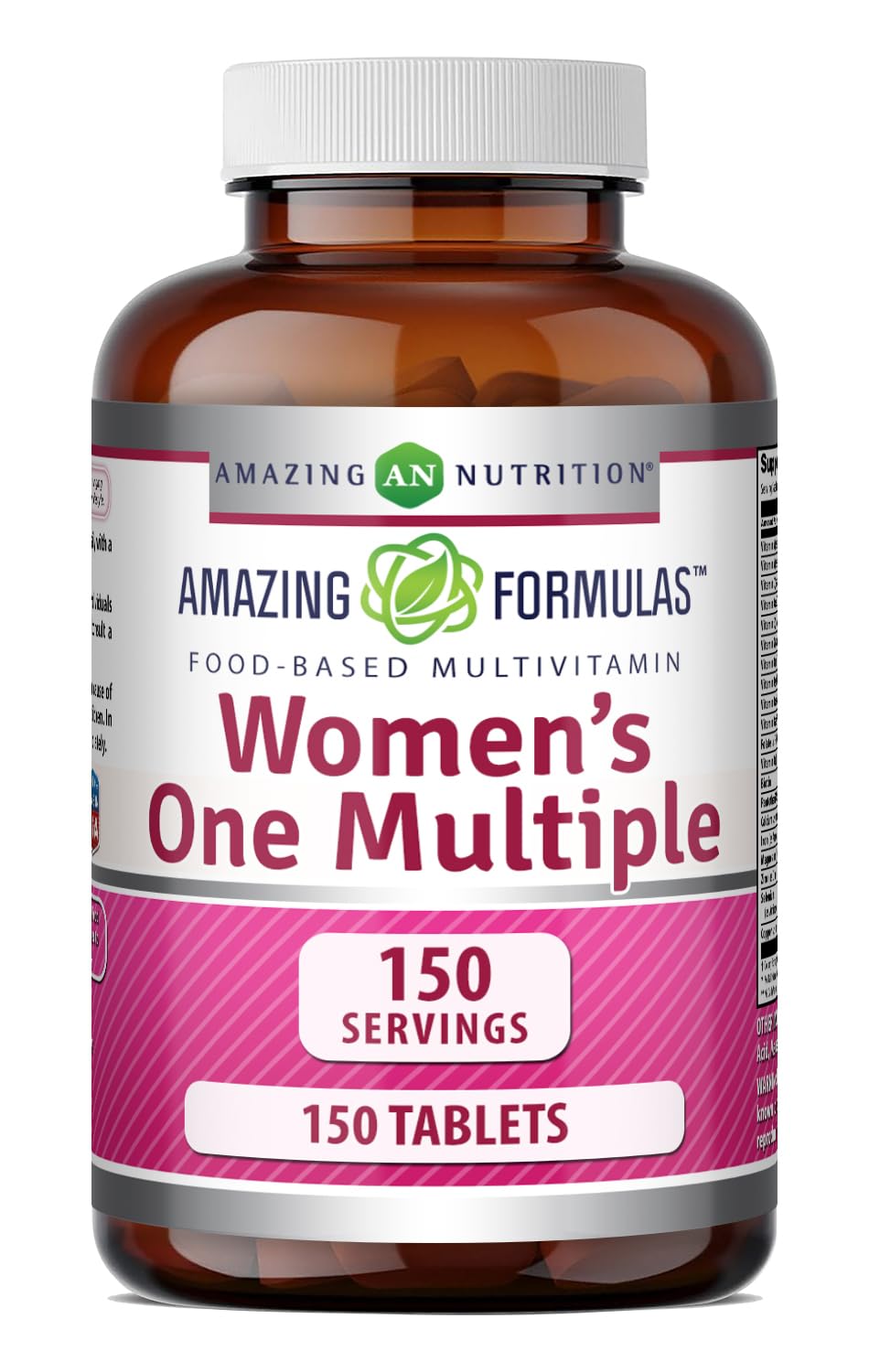 Amazing Formulas Women's One Multivitamin | Food Based | 150 Tablets, 5 Month Supply | Complete Blend of 40 Vitamins, Minerals & Probiotics Supplements | Non-GMO | Gluten-Free | Made in USA - TrustMedUSA