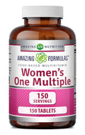 Amazing Formulas Women's One Multivitamin | Food Based | 150 Tablets, 5 Month Supply | Complete Blend of 40 Vitamins, Minerals & Probiotics Supplements | Non-GMO | Gluten-Free | Made in USA - TrustMedUSA