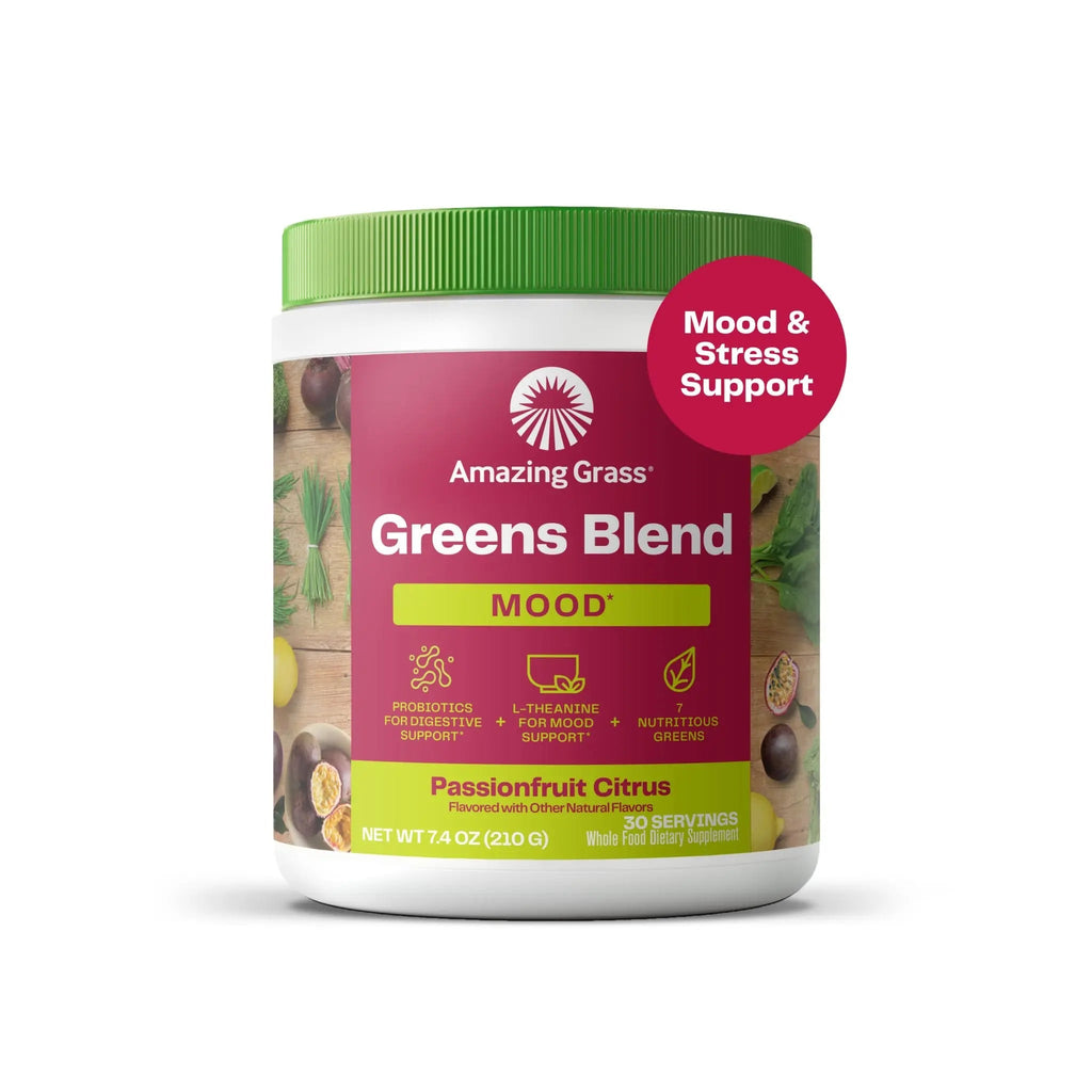 Amazing Grass Greens Blend Mood: Super Greens Powder Smoothie Mix for Mood, Relaxat - TrustMedUSA