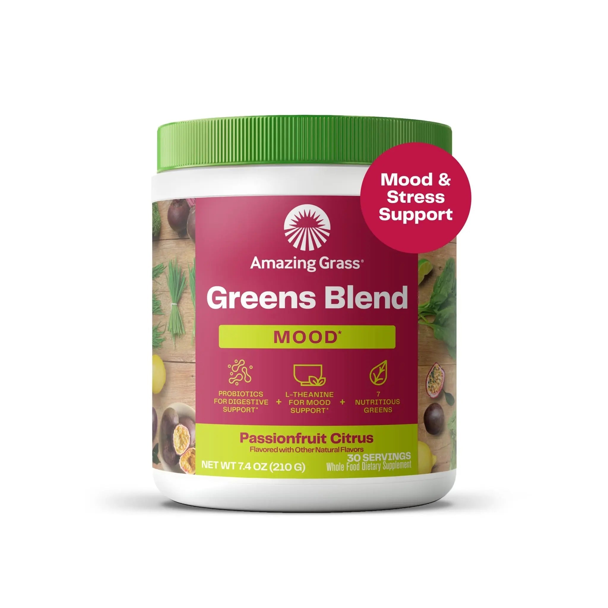 Amazing Grass Greens Blend Mood: Super Greens Powder Smoothie Mix for Mood, Relaxat - TrustMedUSA