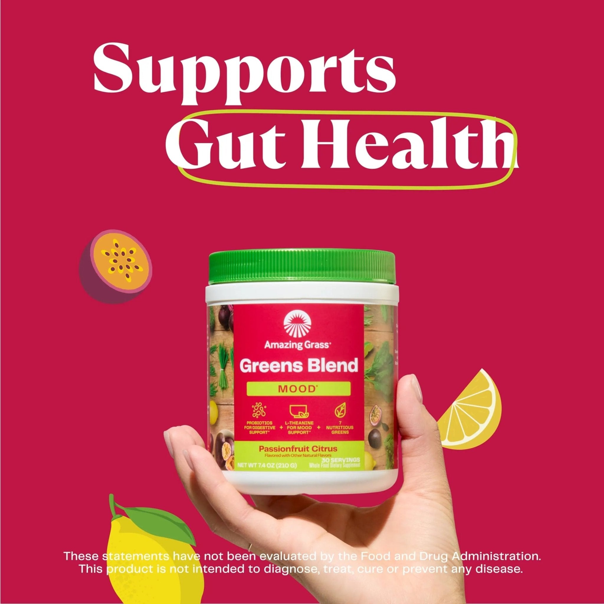 Amazing Grass Greens Blend Mood: Super Greens Powder Smoothie Mix for Mood, Relaxat - TrustMedUSA