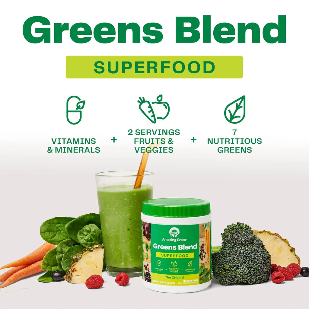 Amazing Grass Greens Blend Superfood: Super Greens Powder Smoothie - TrustMedUSA