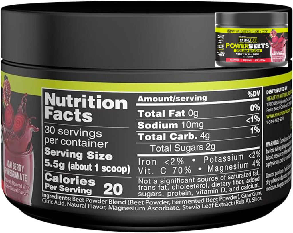 Amazing Grass Greens Blend Superfood: Super Greens Powder Smoothie Mix for Boost Energy, 30 Servings & Nature Fuel Power Beets Powder, Beet Root Powder, Support Natural Energy, 30 Servings - TrustMedUSA