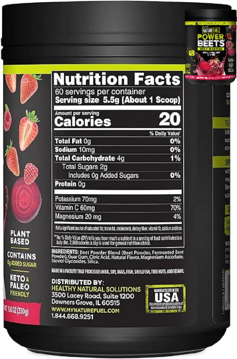 Amazing Grass Greens Blend Superfood: Super Greens Powder Smoothie Mix for Boost Energy, 60 Servings & Nature Fuel Power Beets Powder, Beet Root Powder, Support Natural Energy, 60 Servings - TrustMedUSA