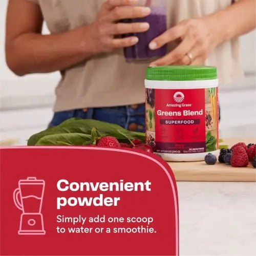 Amazing Grass Greens Blend Superfood: Super Greens Powder Smoothie Mix with Organic - TrustMedUSA