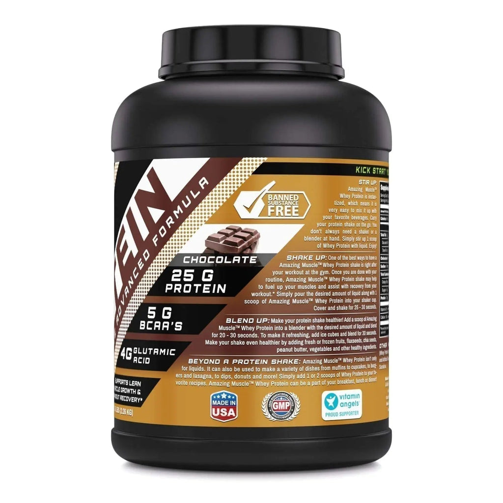Amazing Muscle 100% Whey Protein Powder *Advanced Formula with Whey Protein - TrustMedUSA