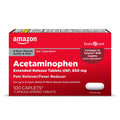 Amazon Basic Care Acetaminophen Extended-Release Tablets, 650 mg, Pain Reliever, Fever Reducer, 8 Hour Relief, 100 Count - TrustMedUSA