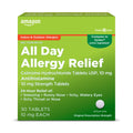 Amazon Basic Care All Day Allergy, Cetirizine Hydrochloride Tablets, 10 mg, 24-Hour Relief for Sneezing, Runny Nose, Itchy Eyes & Throat, Indoor & Outdoor Allergy Relief, 30 Count - Maple Wellness Supplements
