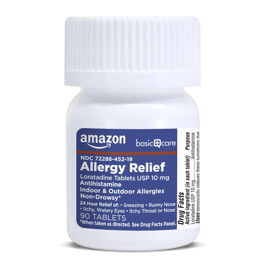 Amazon Basic Care Allergy Relief Loratadine Tablets 10 mg, 90 Count - TrustMedUSA