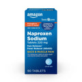 Amazon Basic Care Back and Muscle Pain, 220 mg Naproxen Sodium Tablets, 12-Hour Pain Relief, Headache, Arthritis, Menstrual Cramps, Fever Reducer, 90 Count - TrustMedUSA