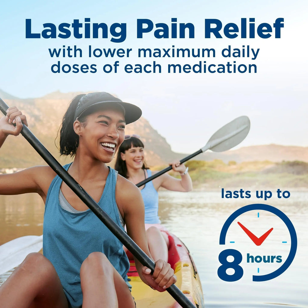 Amazon Basic Care Dual Action Acetaminophen 250 mg and Ibuprofen (NSAID) 125 mg Tablets, Pain Reliever for Headache, Backache, Menstrual Pain, Arthritis Pain Relief, 216 Count - TrustMedUSA