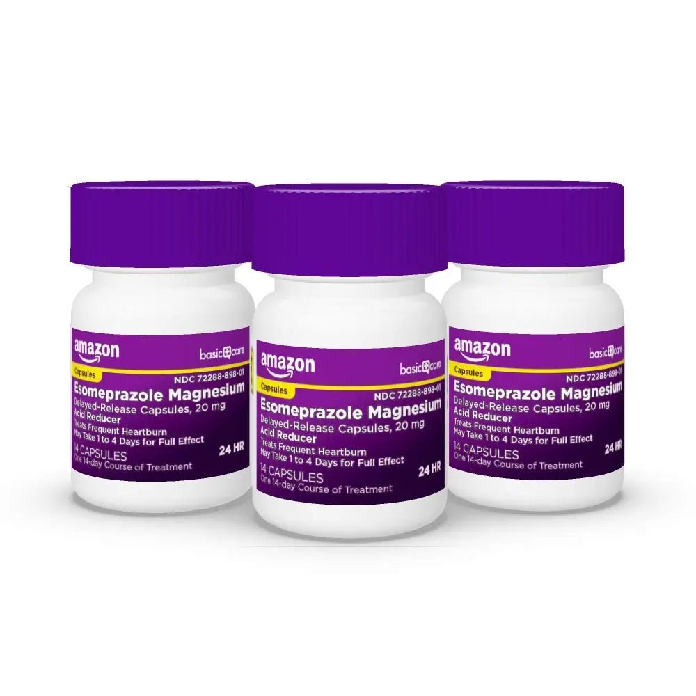 Amazon Basic Care Esomeprazole Magnesium Delayed Release Capsules, 20 mg, Acid Reducer, 42 Count - TrustMedUSA