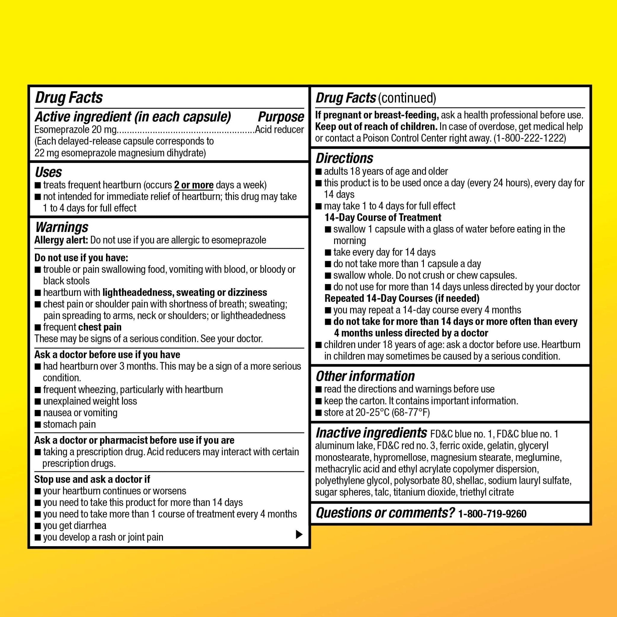 Amazon Basic Care Esomeprazole Magnesium Delayed-Release Mini Capsules, 20 mg, Acid Reducer, 24 Hour Heartburn Medicine, 42 Count - Maple Wellness Supplements