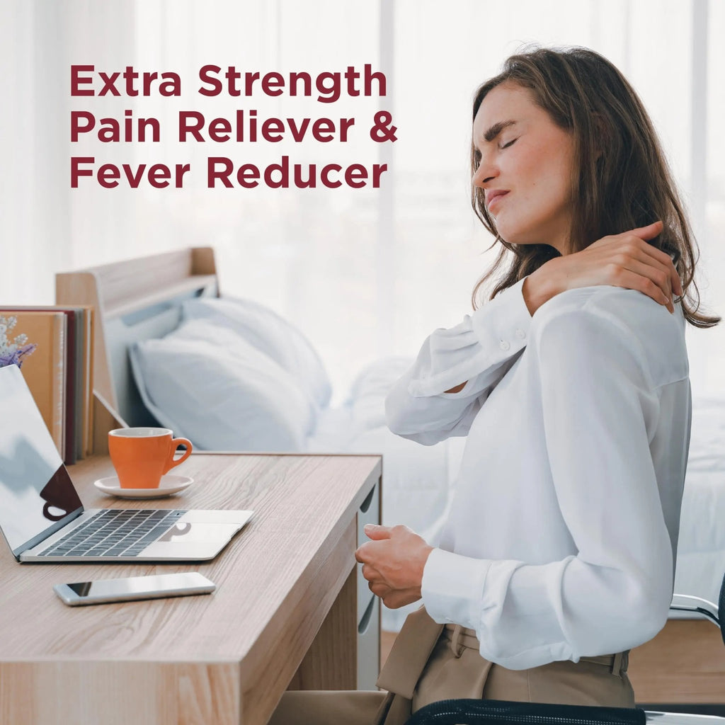 Amazon Basic Care Extra Strength Pain Relief, Acetaminophen Caplets, 500 mg, 200 Count - TrustMedUSA