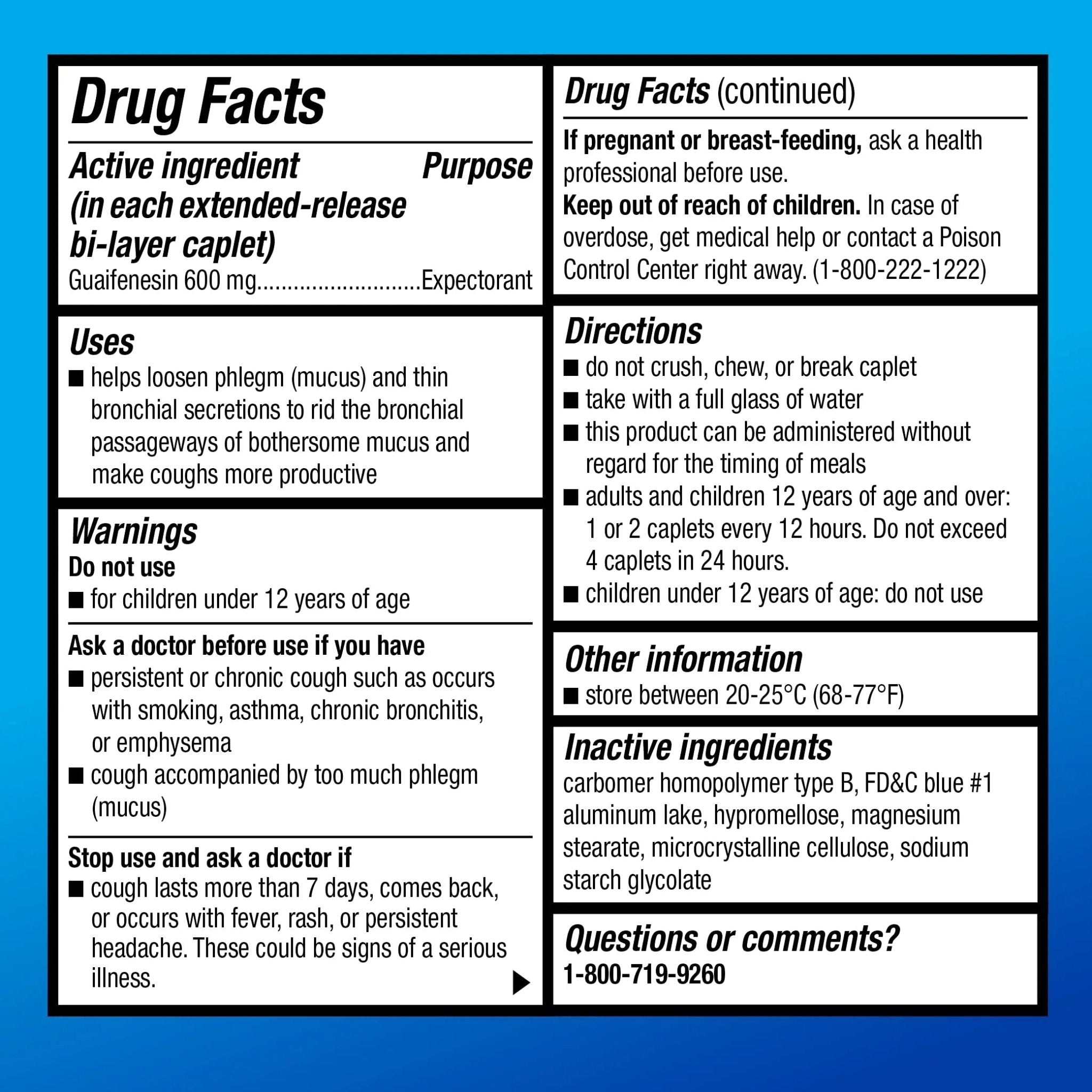 Amazon Basic Care Guaifenesin Extended-Release Tablets, 600 mg, 12 Hour Expectorant for Chest Congestion and Mucus Relief, 20 Count - TrustMedUSA