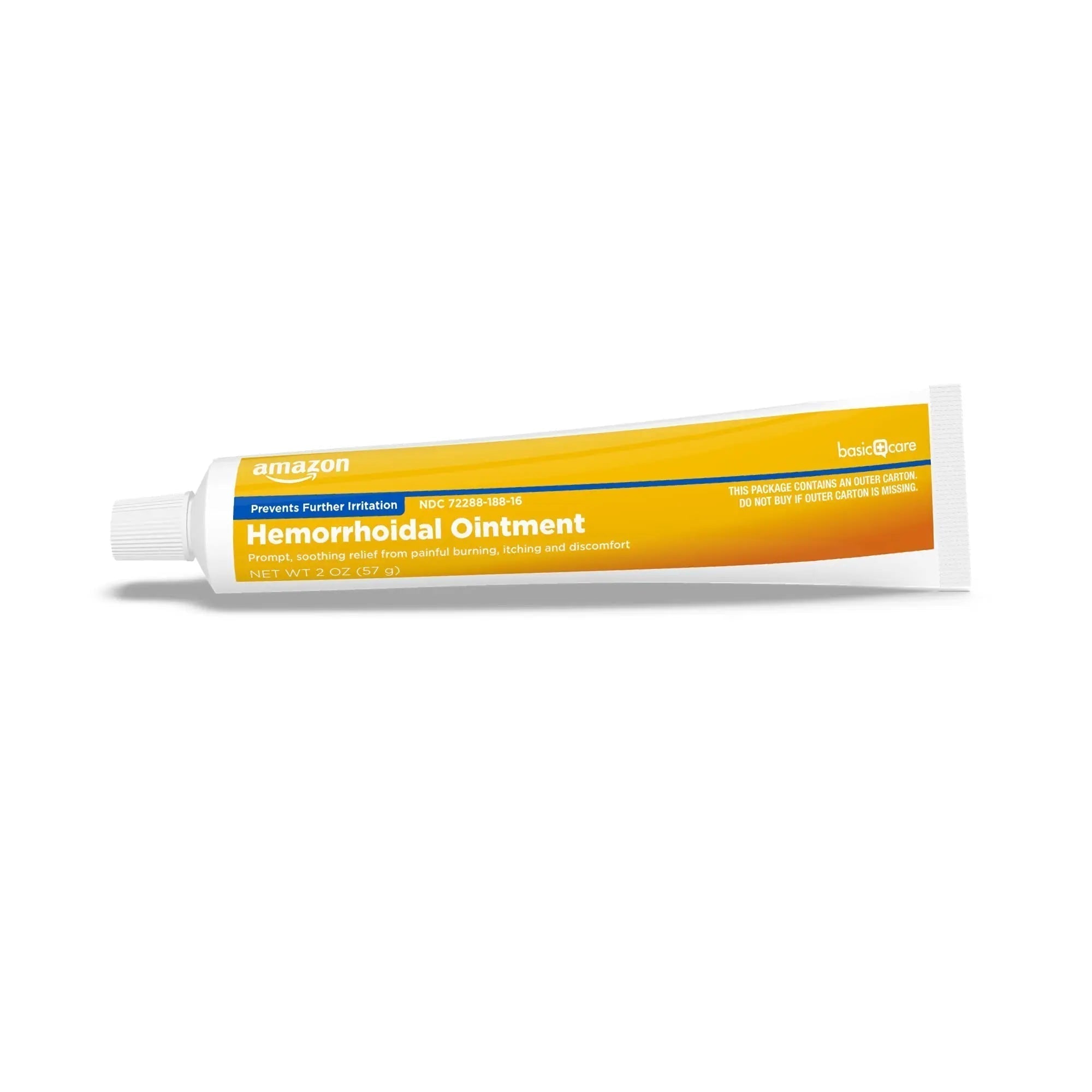 Amazon Basic Care Hemorrhoid Ointment, Fast-Acting Pain Relief, Relieves Burning, Itching, Swelling and Discomfort, 2 ounce (Pack of 1) - TrustMedUSA