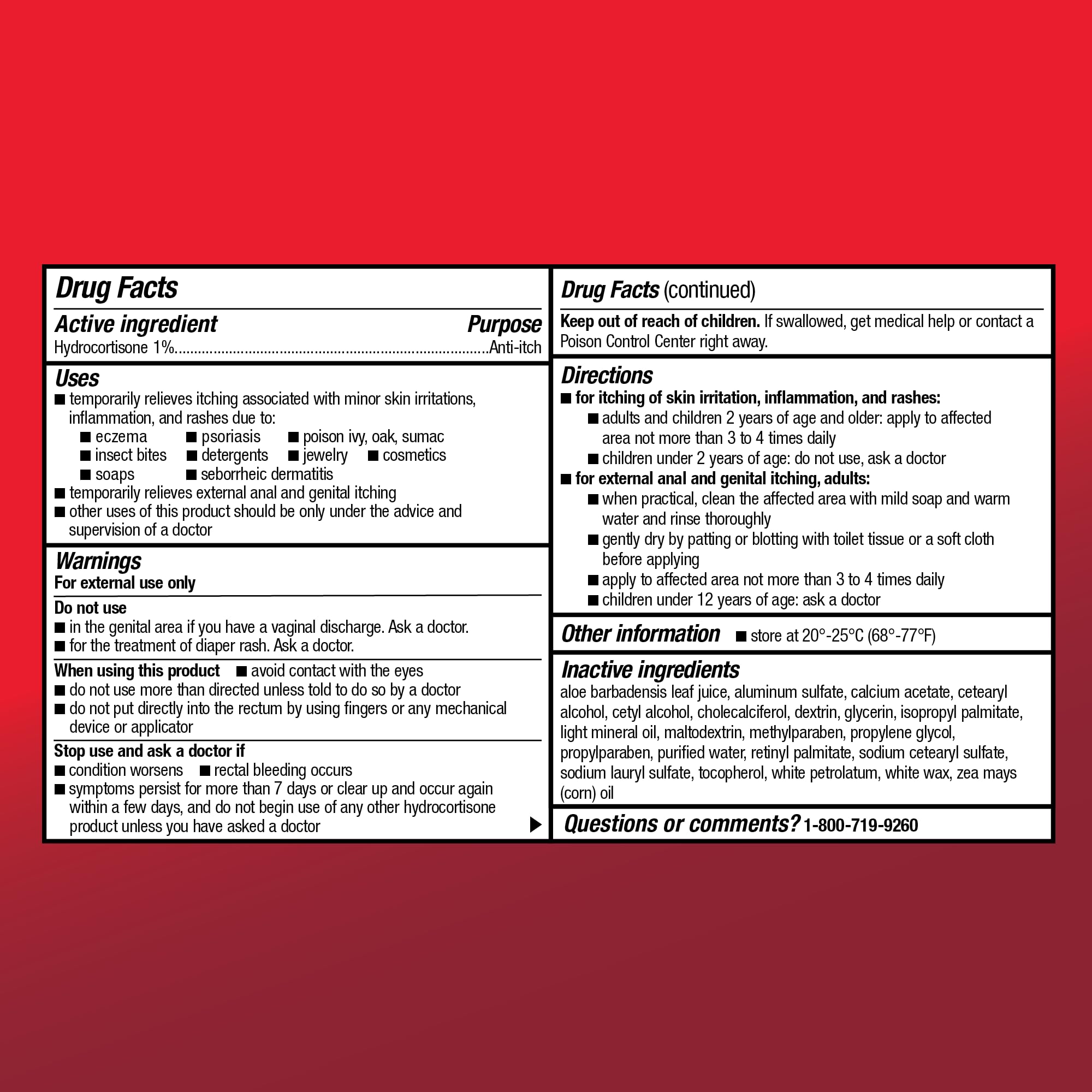 Amazon Basic Care Hydrocortisone 1% Anti-Itch Cream, White, 2 Ounce (Pack of 1) - Maple Wellness Supplements