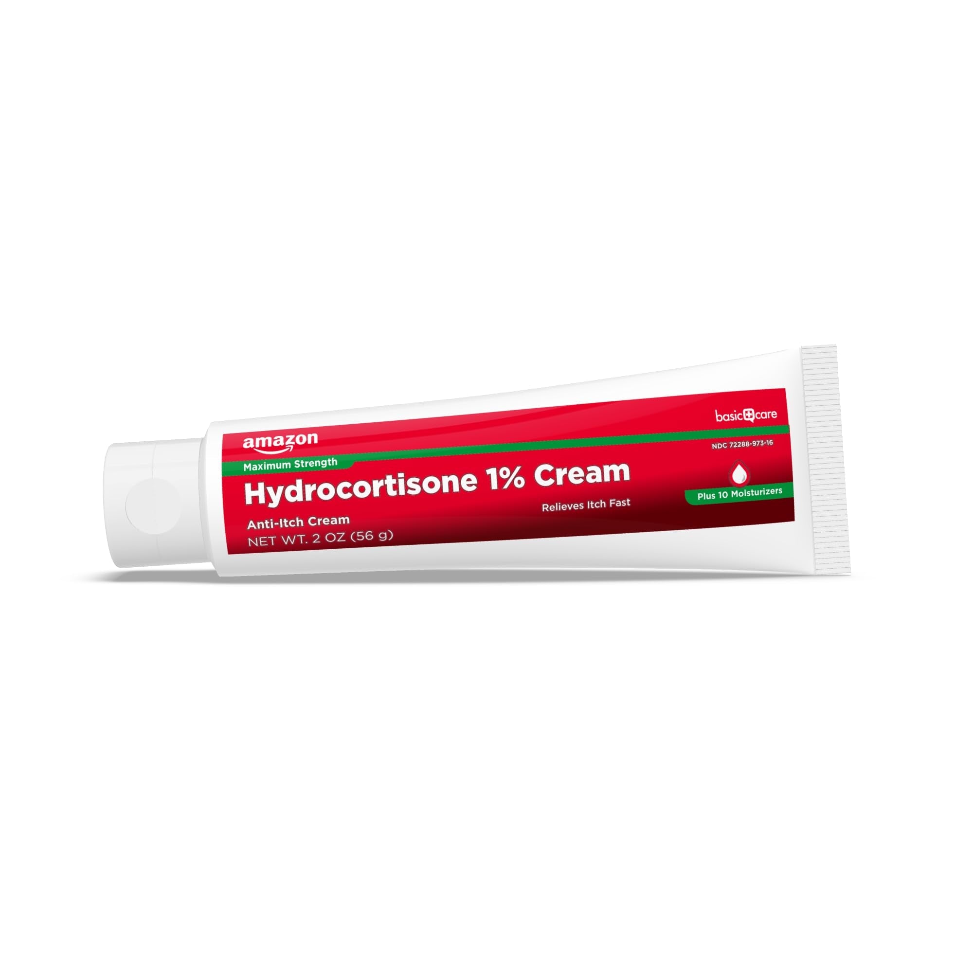 Amazon Basic Care Hydrocortisone 1% Anti-Itch Cream, White, 2 Ounce (Pack of 1) - Maple Wellness Supplements