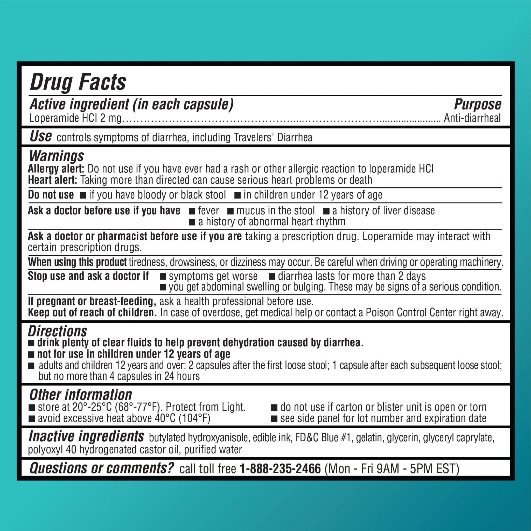 Amazon Basic Care Loperamide Hcl 2 Mg Softgels, Anti-Diarrheal, Easy to Swallow, Controls Symptoms of Traveler's Diarrhea, 24 Count - TrustMedUSA