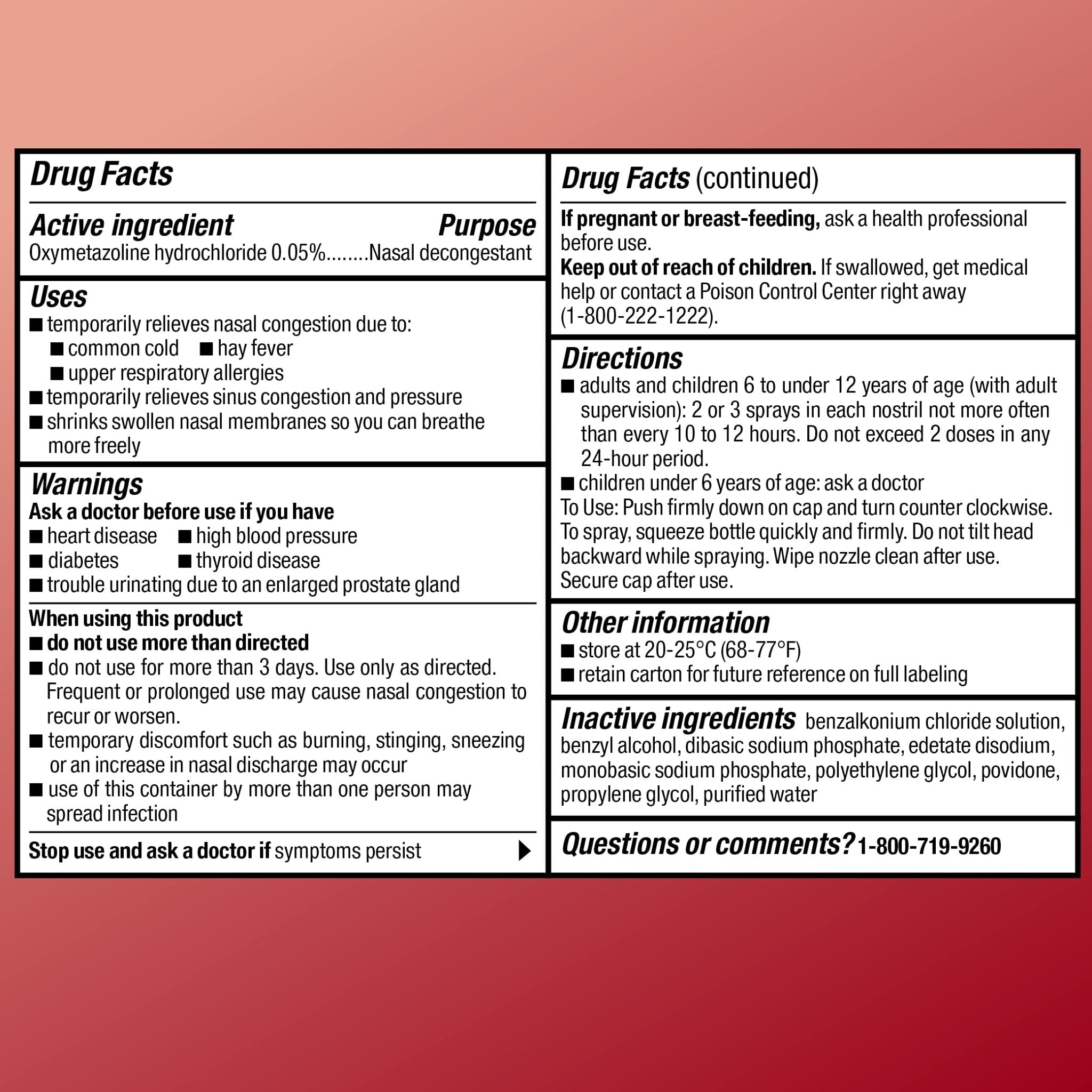 Amazon Basic Care Maximum Strength 12 Hour Nasal Spray, Oxymetazoline HCl Solution, Sinus Pressure Relief, Cold and Allergy Medicine, Decongestant, 1 fl oz (Pack of 1) - Maple Wellness Supplements