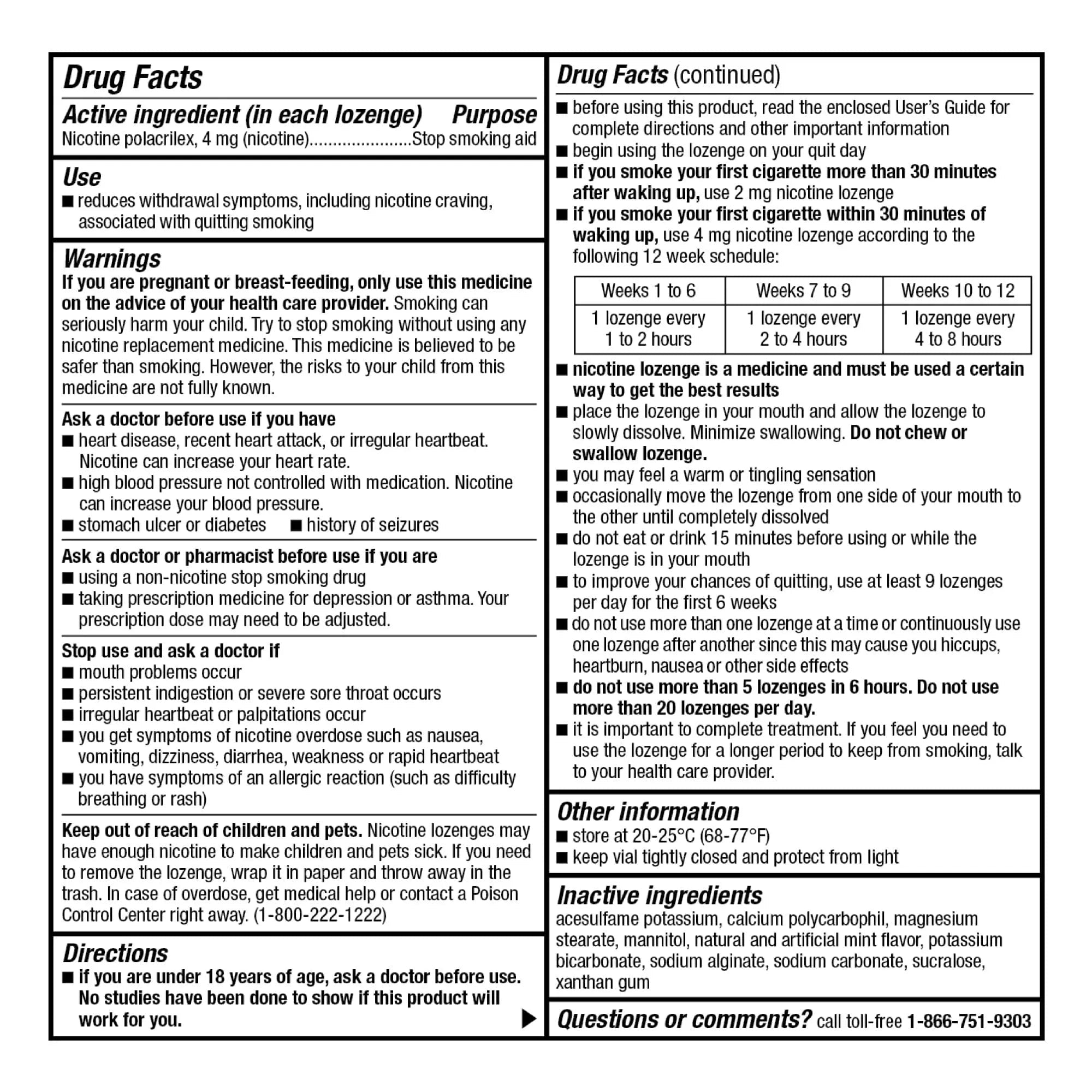 Amazon Basic Care Mini Nicotine Polacrilex Lozenge, 4 mg, Mint Flavor, Stop Smoking Aid, Smoking Cessation, Reduces Nicotine Cravings, 27 Count - TrustMedUSA