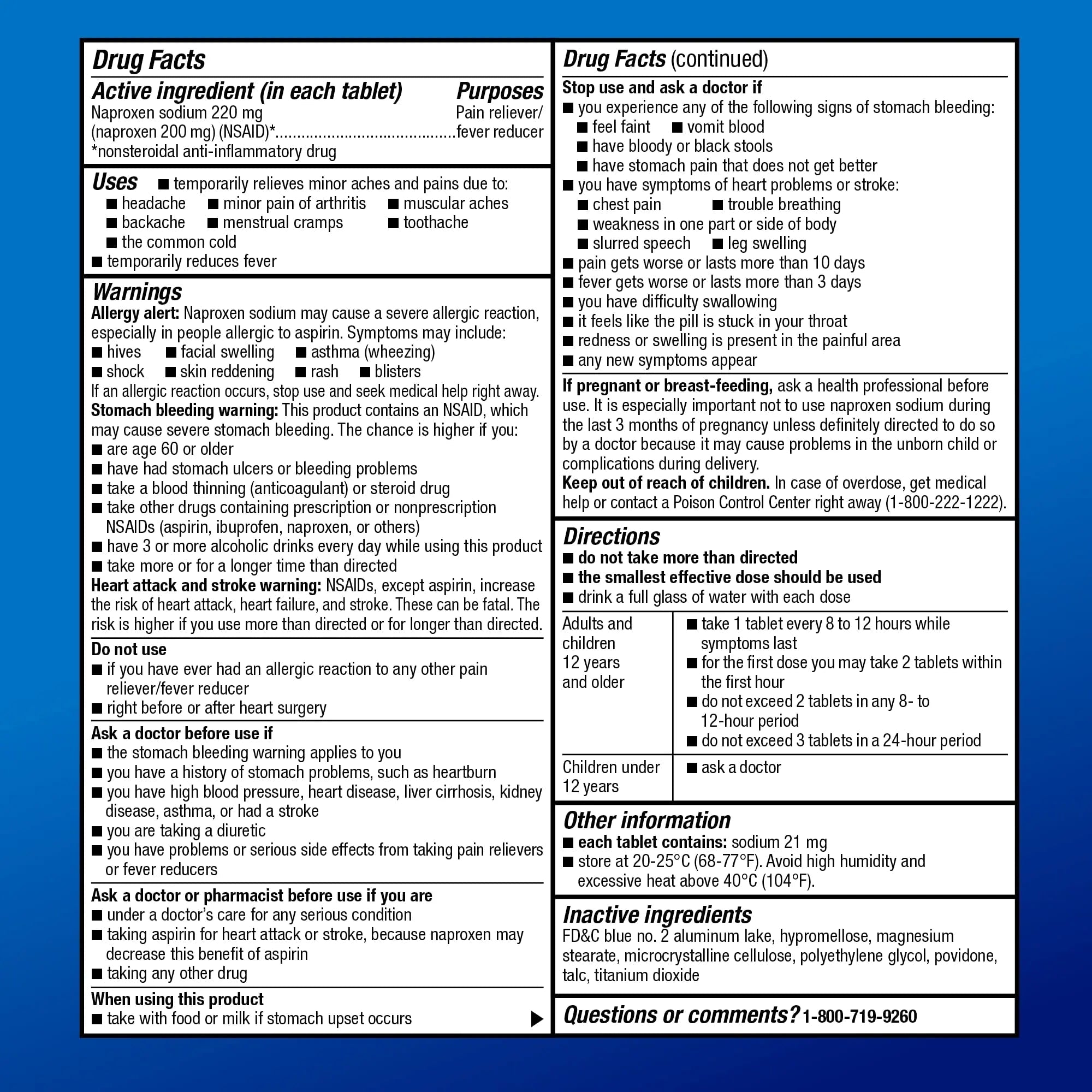 Amazon Basic Care Naproxen Sodium Tablets 220 mg, Pain Reliever, Fever Reducer, Headache Relief, Backache, Menstrual Cramps, Arthritis, Muscular Aches, NSAID, 90 Count - TrustMedUSA
