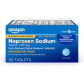 Amazon Basic Care Naproxen Sodium Tablets 220 mg, Pain Reliever, Fever Reducer, Headache Relief, Backache, Menstrual Cramps, Arthritis, Muscular Aches, NSAID, 90 Count - TrustMedUSA