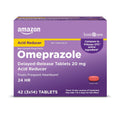 Amazon Basic Care Omeprazole Delayed Release Tablets 20 mg, Acid Reducer, treats frequent heartburn,, Cream, Regular, 42 Count (Pack of 1), 42 Count, - TrustMedUSA