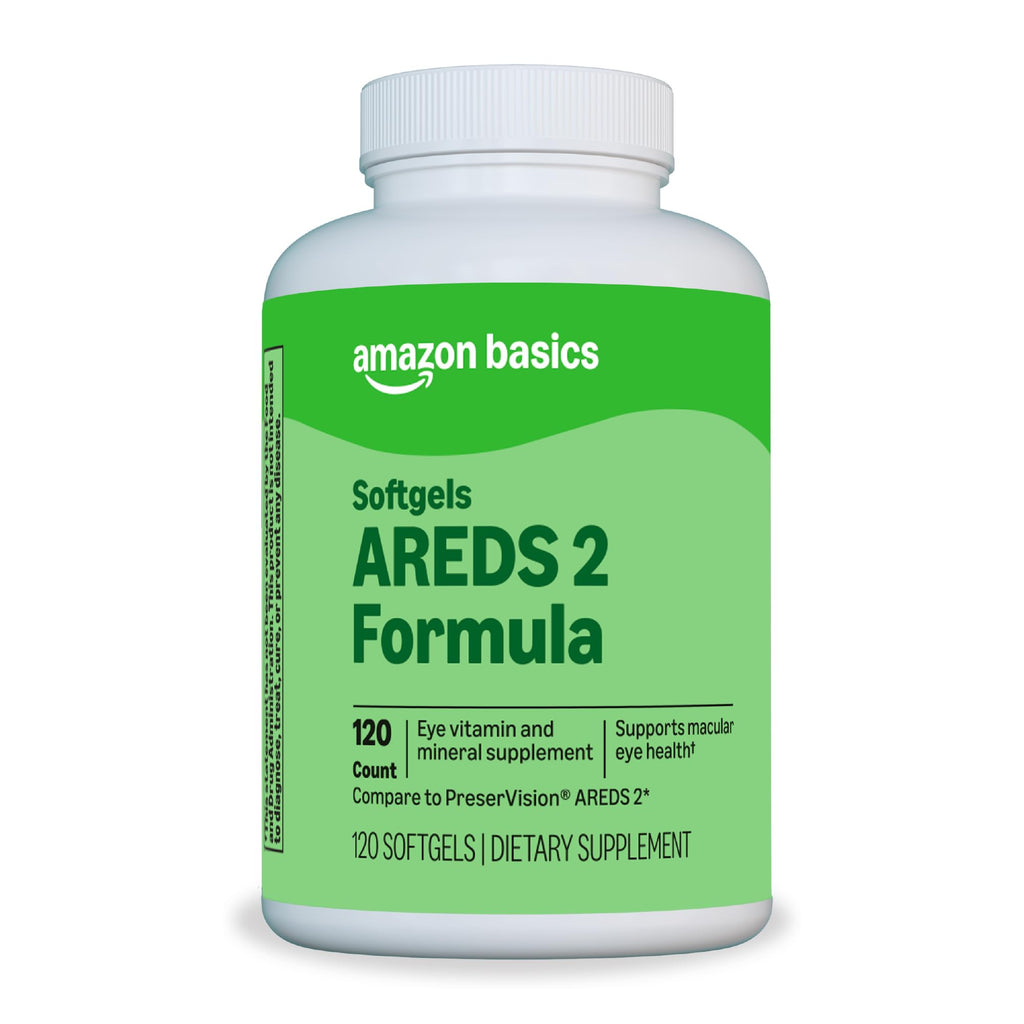 Amazon Basics Eye Vitamin and Mineral Supplement, AREDS 2 Formula with Lutein & Zeaxanthin, 120 Softgels - TrustMedUSA