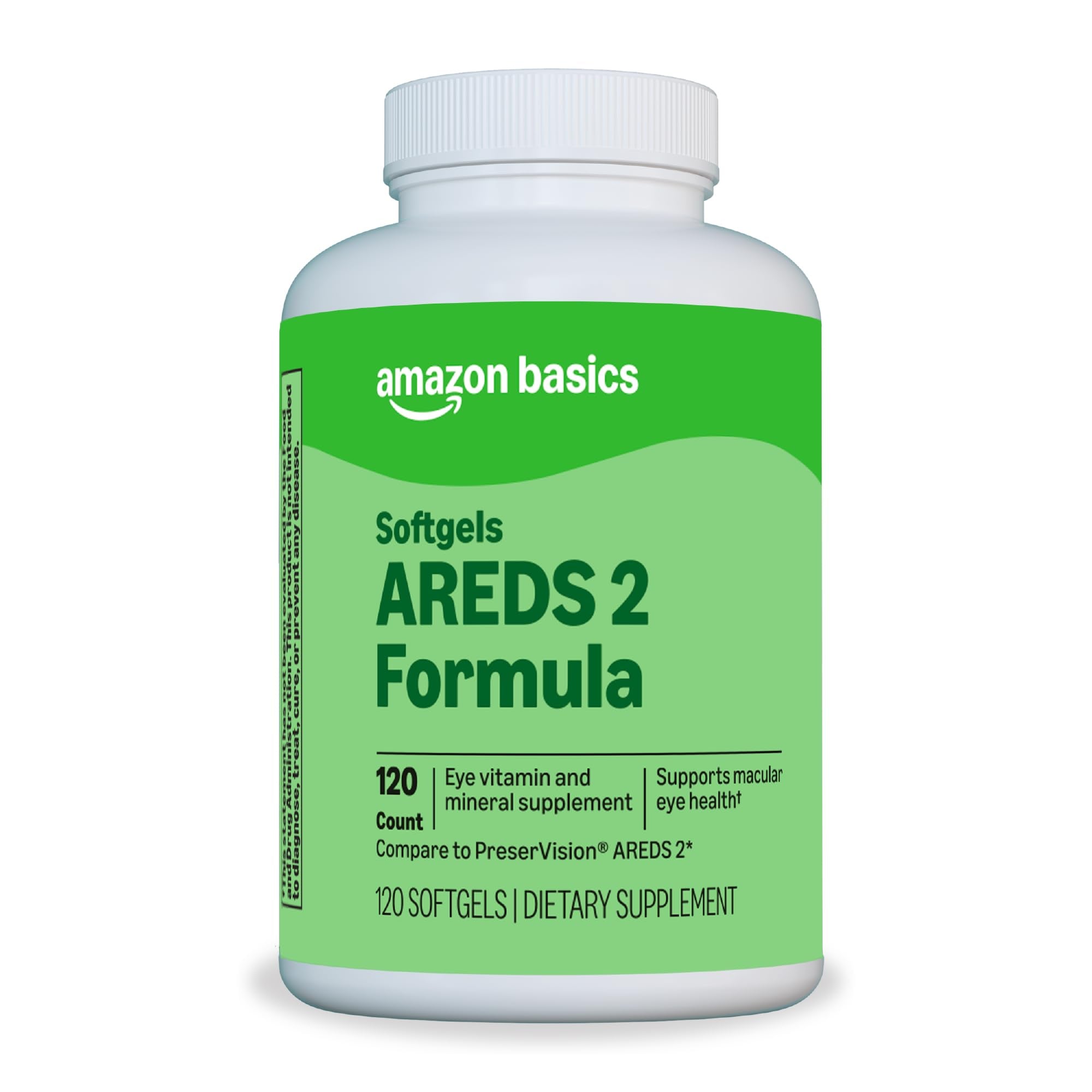 Amazon Basics Eye Vitamin and Mineral Supplement, AREDS 2 Formula with Lutein & Zeaxanthin, 120 Softgels - TrustMedUSA