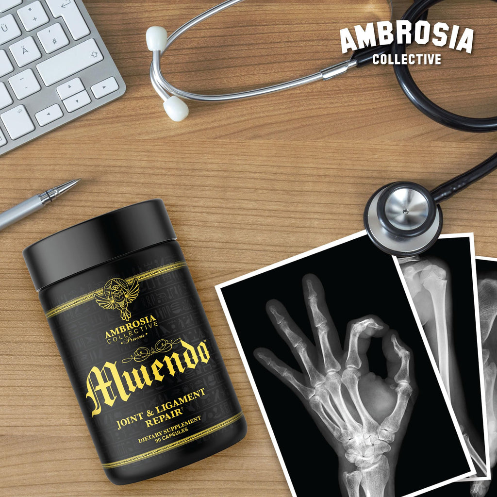 Ambrosia Mwendo - Joint & Ligament Repair | Strengthen Tendons & Increase Soft Tissue Extensibility | Muscle Soreness, & Recovery Time with BioCell Collagen | 90 Veggie Capsules - TrustMedUSA