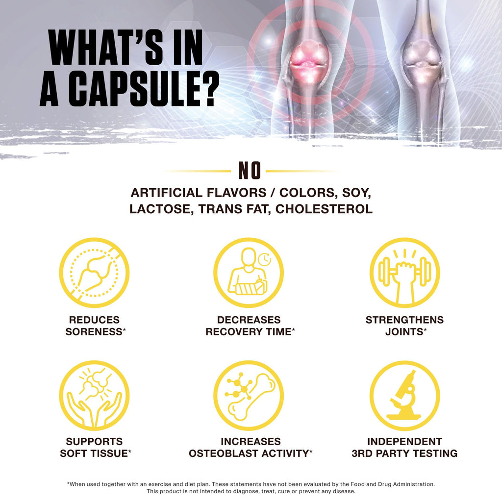 Ambrosia Mwendo - Joint & Ligament Repair | Strengthen Tendons & Increase Soft Tissue Extensibility | Muscle Soreness, & Recovery Time with BioCell Collagen | 90 Veggie Capsules - TrustMedUSA
